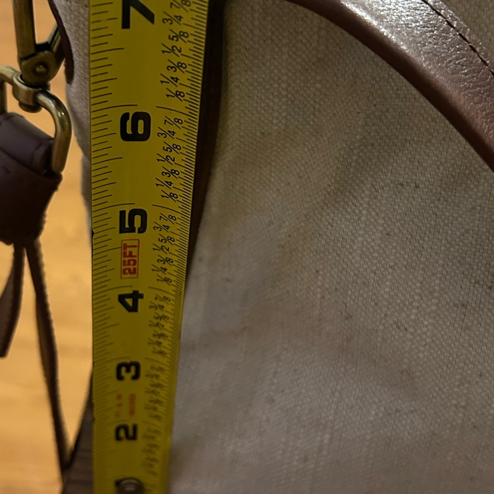 Madewell Cream Canvas Crossbody with Brown Leather Trim - Picture 11 of 12